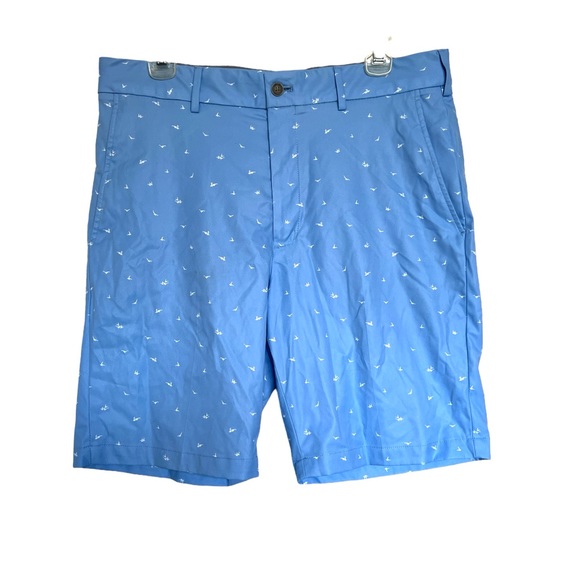 Men’s Golf Shorts Walter Hagen Perfect 11 Short Birdie Daybreak Blue•Sz 34 - Picture 2 of 6